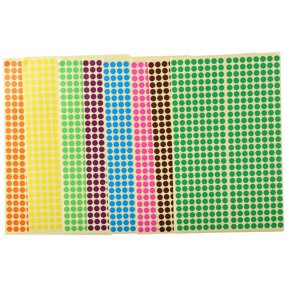 1/4" этикетки с точками круглые наклейки для украшения офиса
