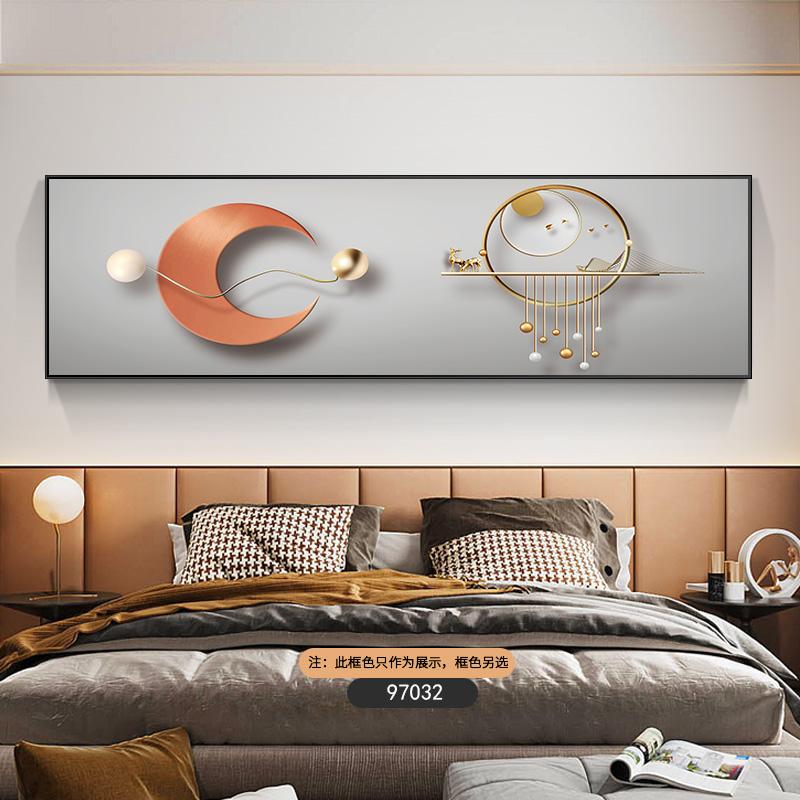 Nordic Light Luxury Geometry Canvas Painting New Chinese Style Golden Deer Posters And Prints Wall Art for Living Room Decor