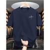 Men's Summer Cotton Fashionable Casual Sports Loose Plus Size Personalized Letter Printed Round Neck Short Sleeved T-shirt
