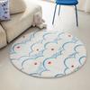 Современный стиль украшения гостиной круглый ковер утолщенный плюшевый прикроватный коврик ковры с мультяшным рисунком для спальни дома пушистый мягкий ковер