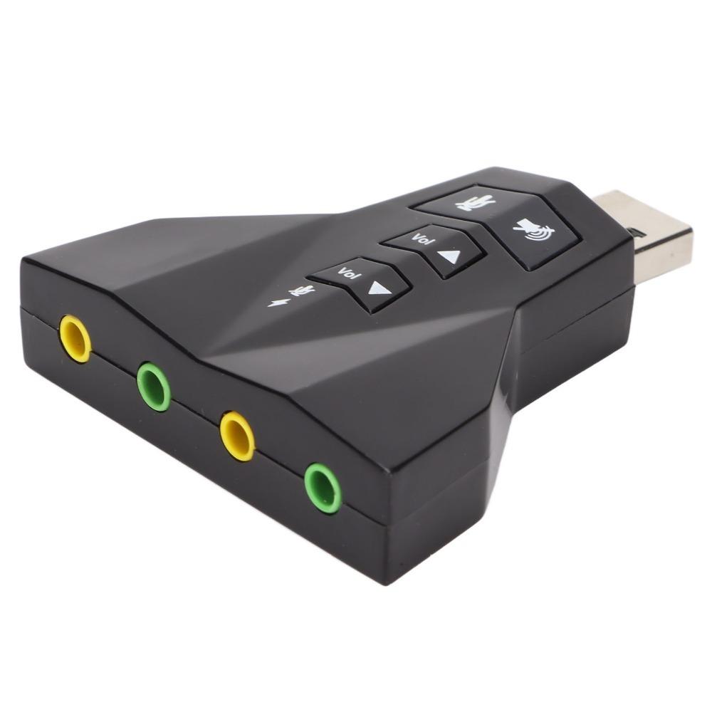 Dual Audio Interface USB Sound Card Independent Sound Card External Sound Adapter For Headphone