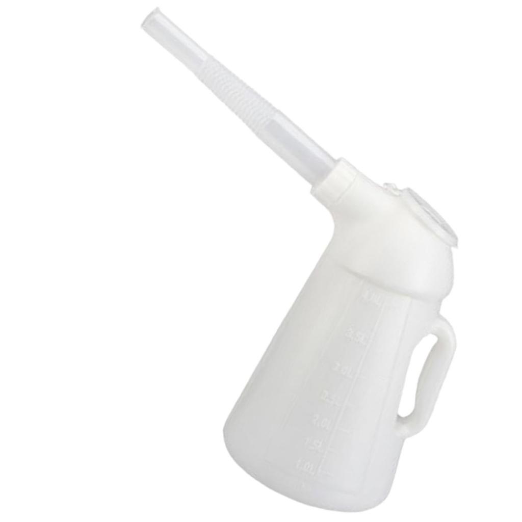 Oil Jug with Spout Engine Oil Dispenser Jug Leakage Proof Oil Measuring Container with Lid for Automotive Fluids