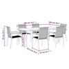 VidaXL 7 Pcs Garden Dining Set Black Textilene and Steel 3187039