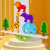 Монтессори Сенсорные Игрушки Игрушки для Складывания для Малыша Кролик Животное Баланс Деревянные Строительные Блоки Игра для Раннего Детства Подарок
