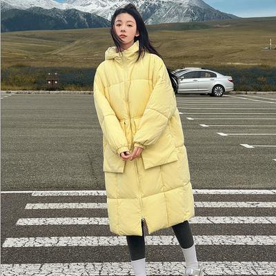 Осенне-зимняя куртка больших размеров для женщин средней длины, утолщенная и с подкладкой, свободная, с капюшоном и воротником-стойкой, повседневная, удобная верхняя одежда