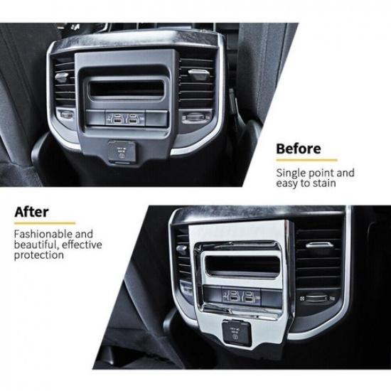 For - Dodge RAM 3500 ABS Chrome Interior Rear Air Outlet Vent Cover Trim