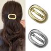 Elegant Metal Hair Accessories Fashion Hollow Oval Spring Hair Clips Vintage Geometric Ponytail Hairpin Barrettes For Women Girl
