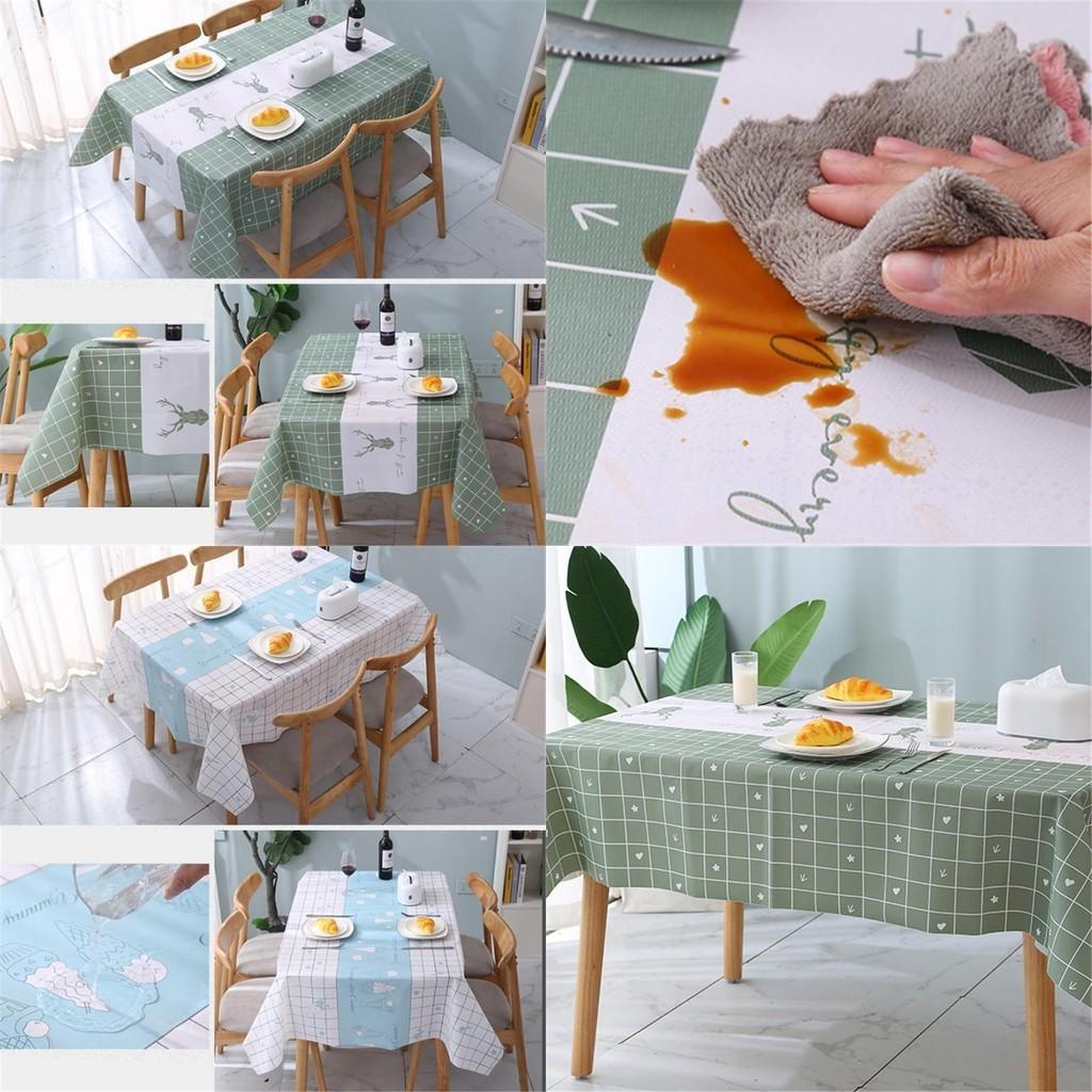 Chic Waterproof Oilproof Tablecloth Cover Protector Ideal For Stylish Dining Spaces