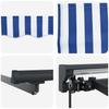 Retractable Awning Blue and White 400 x 300 cm