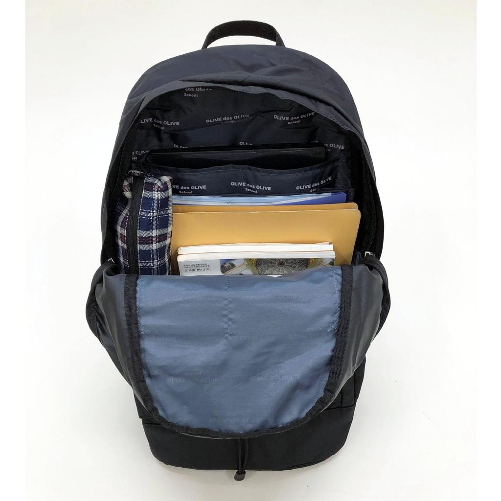 De Olive школьный рюкзак с карманом для мобильного телефона 2K30042 Для девочек 09 Черный х Черный 28 л [Olive School] На шнуровке