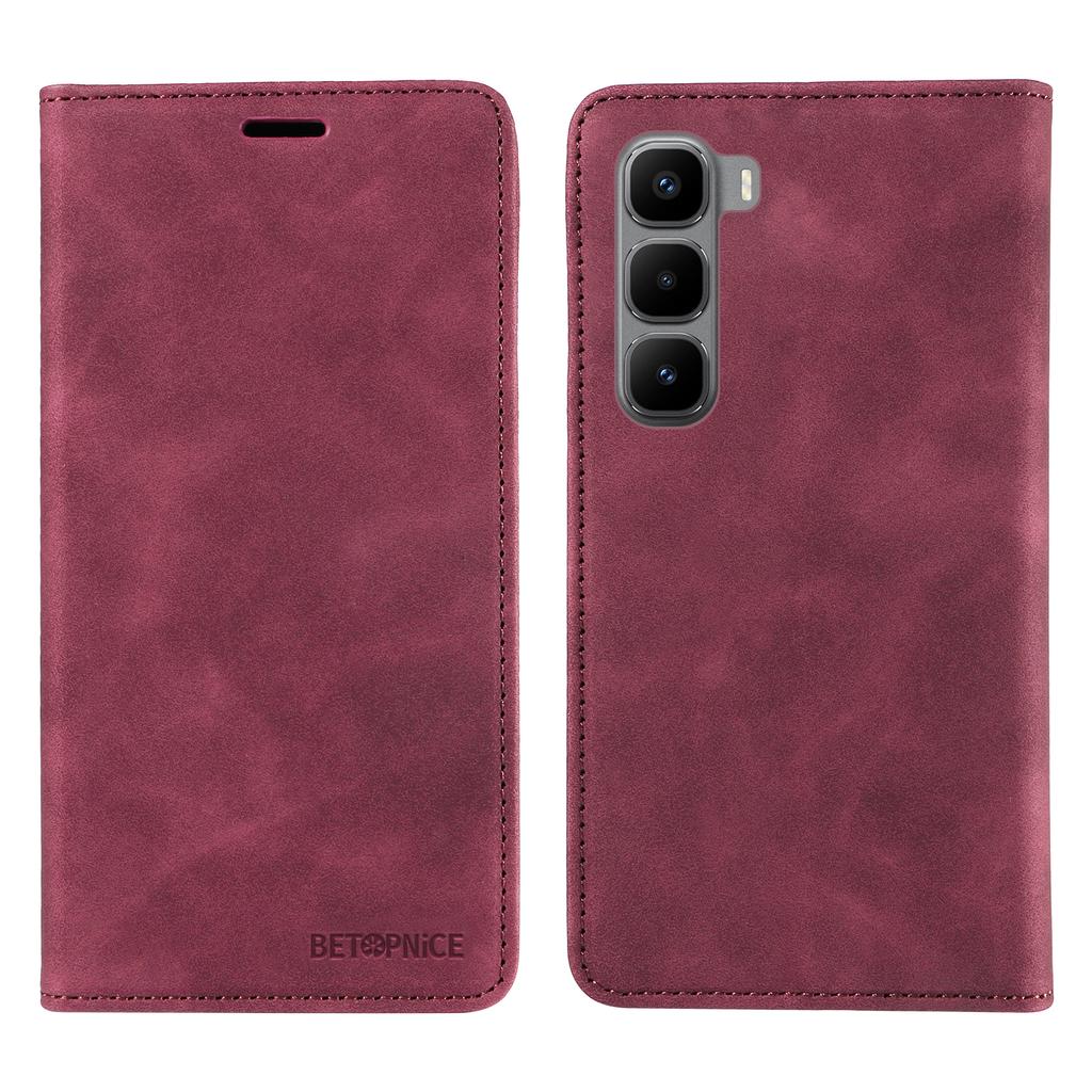 For Infinix Hot 60 Pro+ 4G Case BETOPNICE Magnetic Closure RFID Blocking Wallet Stand Leather Phone Cover