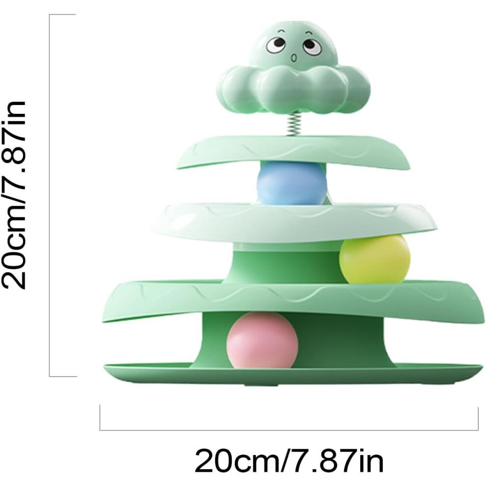Cat Toy Ball Track Three Layer Anti Slip Scratcher Moving Puzzle Games Interactive Enrichment Indoor Outdoor