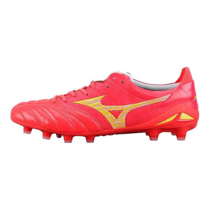 Mizuno Morelia Neo FG Футбольные бутсы для твердого грунта Амортизация Нескользящие Износостойкие Мужские Красный Желтый P1GA233064