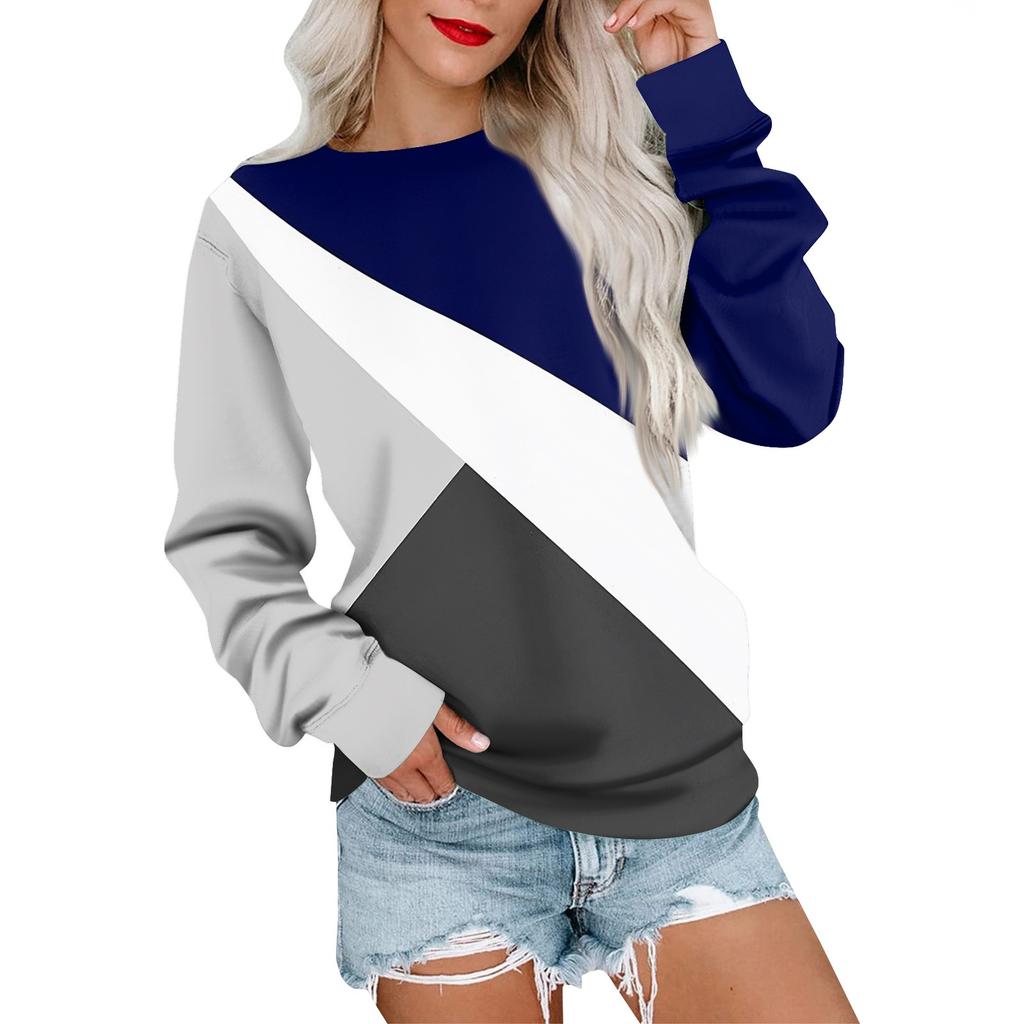 Женская толстовка с принтом, повседневная удобная свободная легкая женская толстовка с длинным рукавом и круглым вырезом