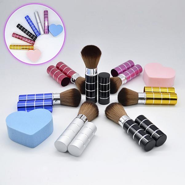 New Portable Retractable Handle Makeup Brush Set Cosmetic Kit Pro Powder Blush Brush