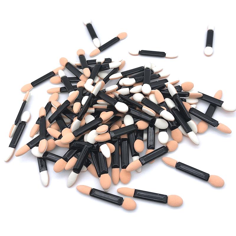 10 шт. одноразовых кистей для теней для век с двухсторонним спонжем из латекса, набор для макияжа, кисти для теней для век, аппликатор для косметики