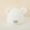 1 Piece Warm New Newborn Beanie for Boy Girl Cute Cartoon Bear Furry Knited Hat Sweet Autumn Winter Warm Plush Crochet Bonnet