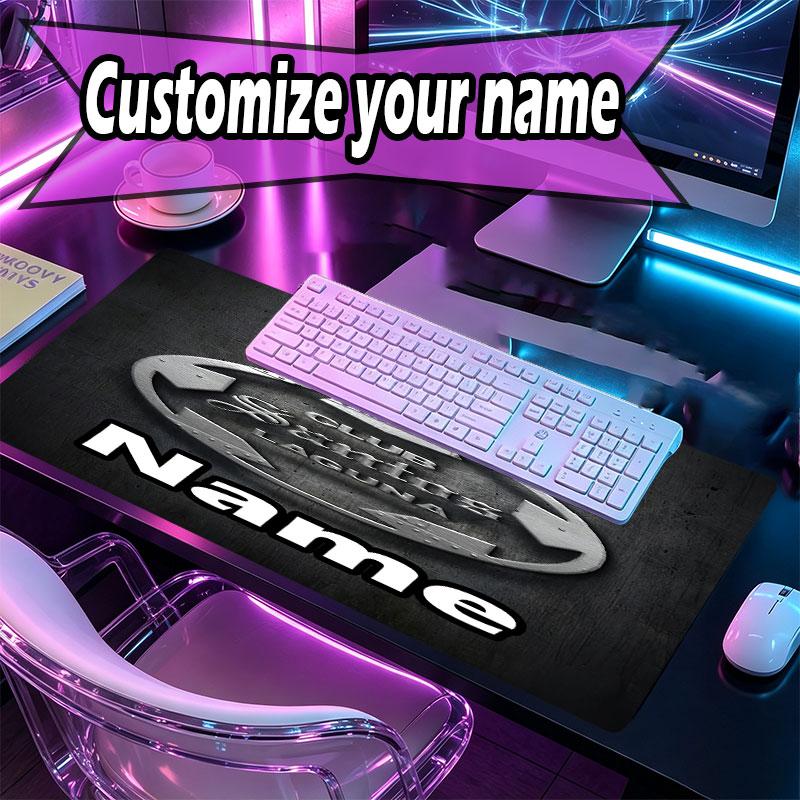 Custom Name Personalized Club Santos Laguna Pattern Mousepad, Laptop PC Desk Mat, Decorative Desk Mat for Home Keyboard Pad Gift