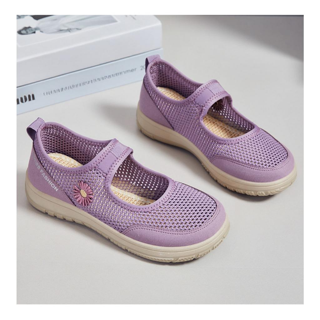 Летняя женская новая повседневная обувь с выемками, дышащая, мягкая подошва, удобная обувь