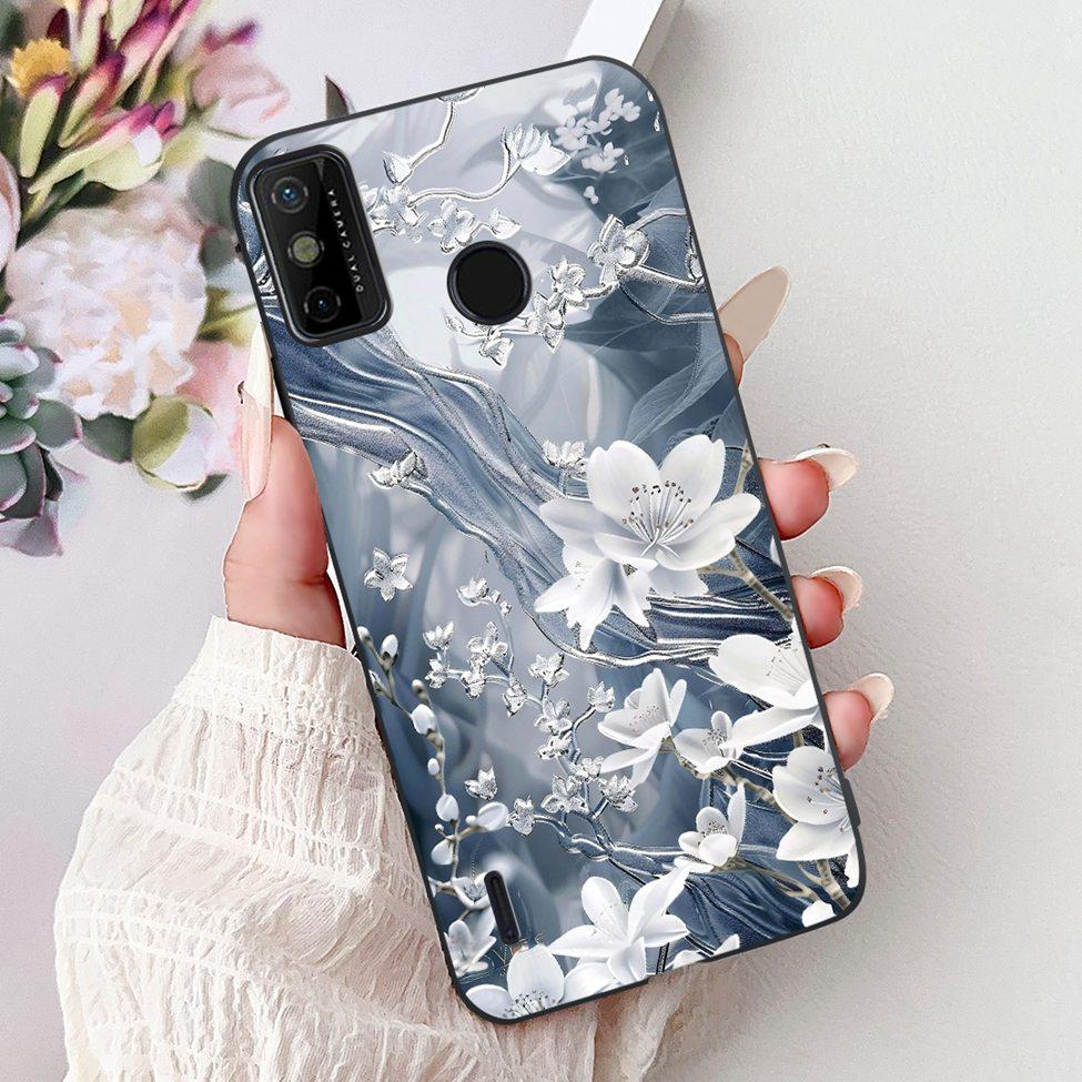 For Tecno Spark 6 Go KE5j KE5k Case For Tecno Spark Go 2020 KE5S Cover Silicone Cute Fashion Flowers Funny Painted Back Cover