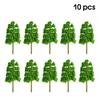 10 штук миниатюрных искусственных деревьев, пластиковые имитации растений, ландшафтный орнамент, аксессуары для дома, офисов
