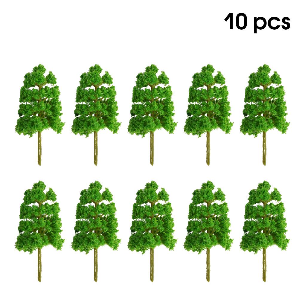 10 штук миниатюрных искусственных деревьев, пластиковые имитации растений, ландшафтный орнамент, аксессуары для дома, офисов