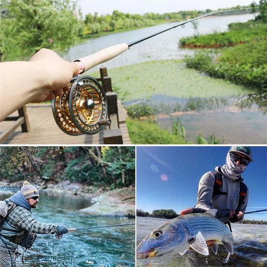 SOUGAYILANG Fly Fishing Reel Aluminum Die Full Metal Casting CNC Fly Fishing Reel