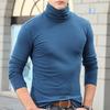 Men Layering Top High Collar Prevent Neck from Wind Highly Stretchy Slim