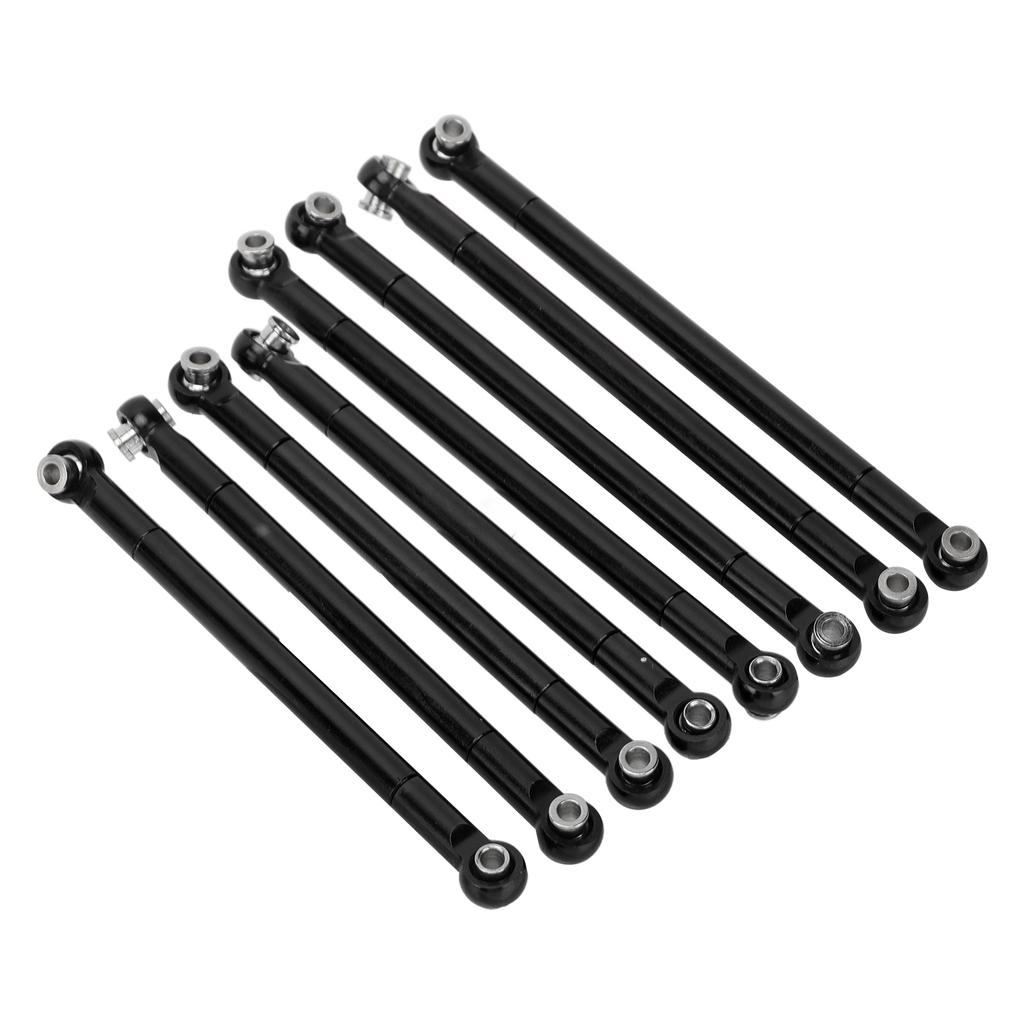 8PCS Metal Full Car Tie Rod Tie Lever Link Pull Rod for MN86 Series Model Upgrade RC CarBlack