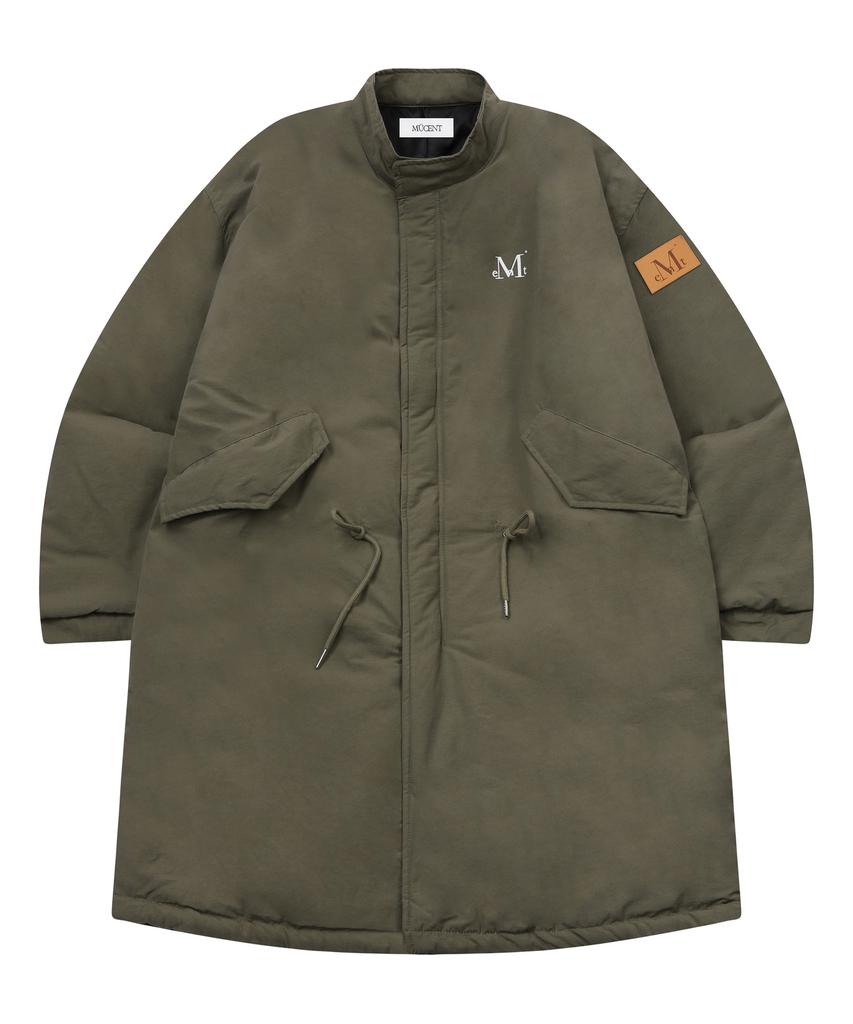 MUCENT Verno Side Leather Fishtail Long Padded Parka Unisex (2 Colors)