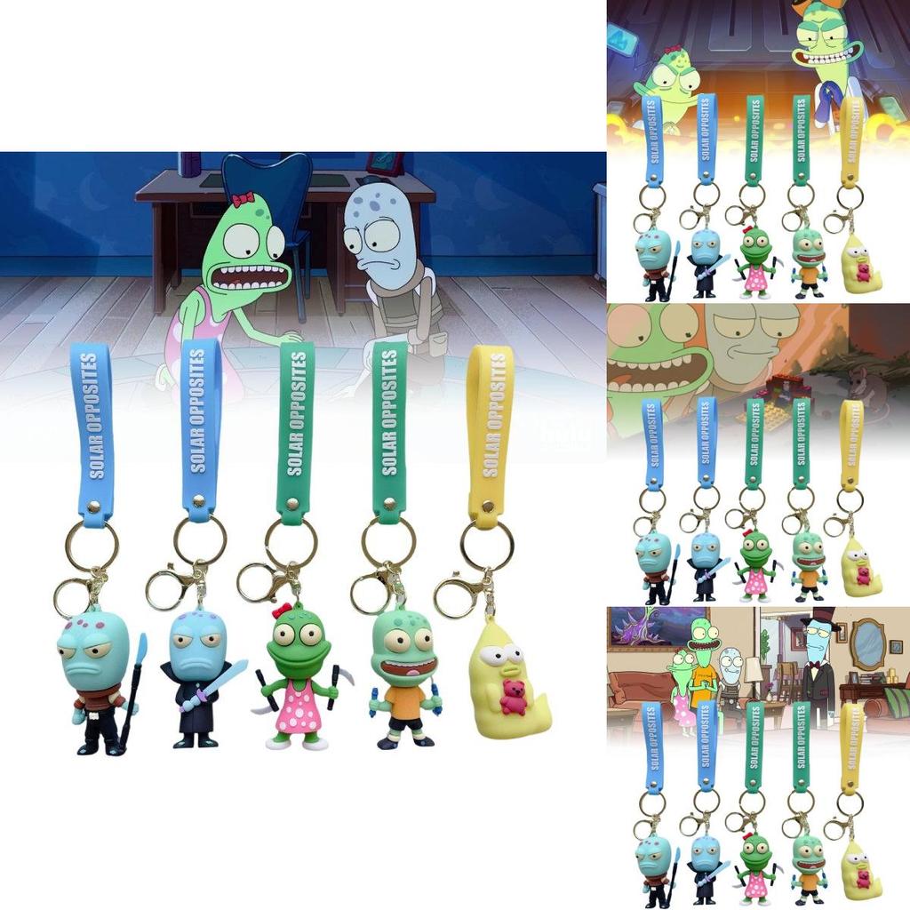 Креативный мультяшный брелок-инопланетянин ПВХ брелок для забавных идей для подарков Уникальный стиль современного искусства