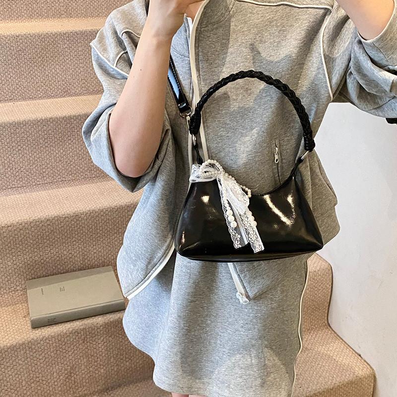 IELGY Korean Version Simple All-Match Commuter Shoulder Casual Bow Underarm Bag
