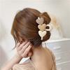 Vintage Big Khaki Coffee Hair Ornaments Heart Shaped Three Hearts Barrettes Hair Clips Crab Hair Claws Korean Style