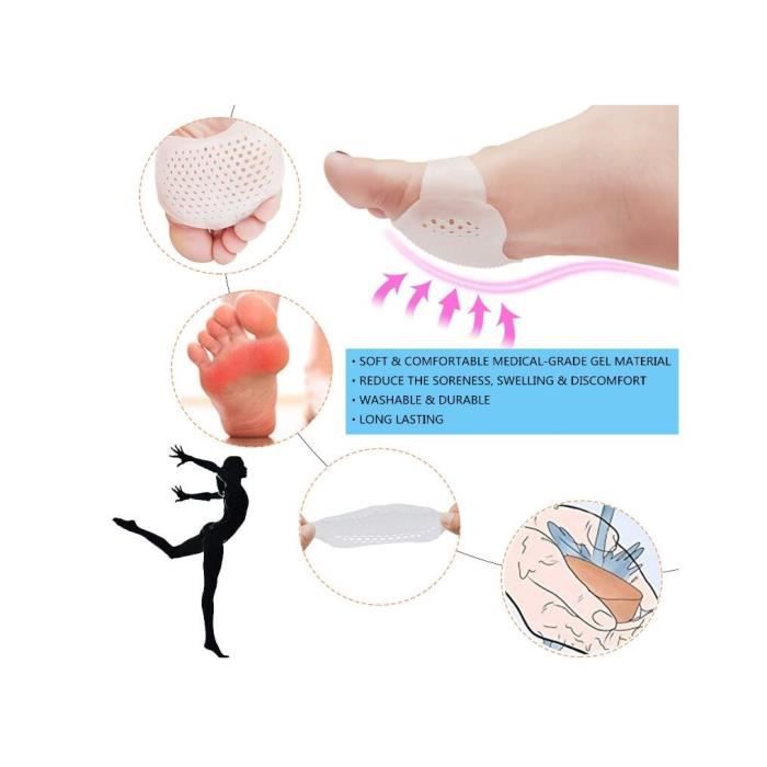 6 PCS Metatarsal Pads, Gel Plantar Pad, New Material, Gel Foot Cushion, Relieve Plantar Pain,