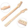 YUAXIA 10-Piece 22-Fret Electric Guitar Neck, 26.6-Inch, Canadian Maple, Replacement Neck Parts, Electronic Rubbers