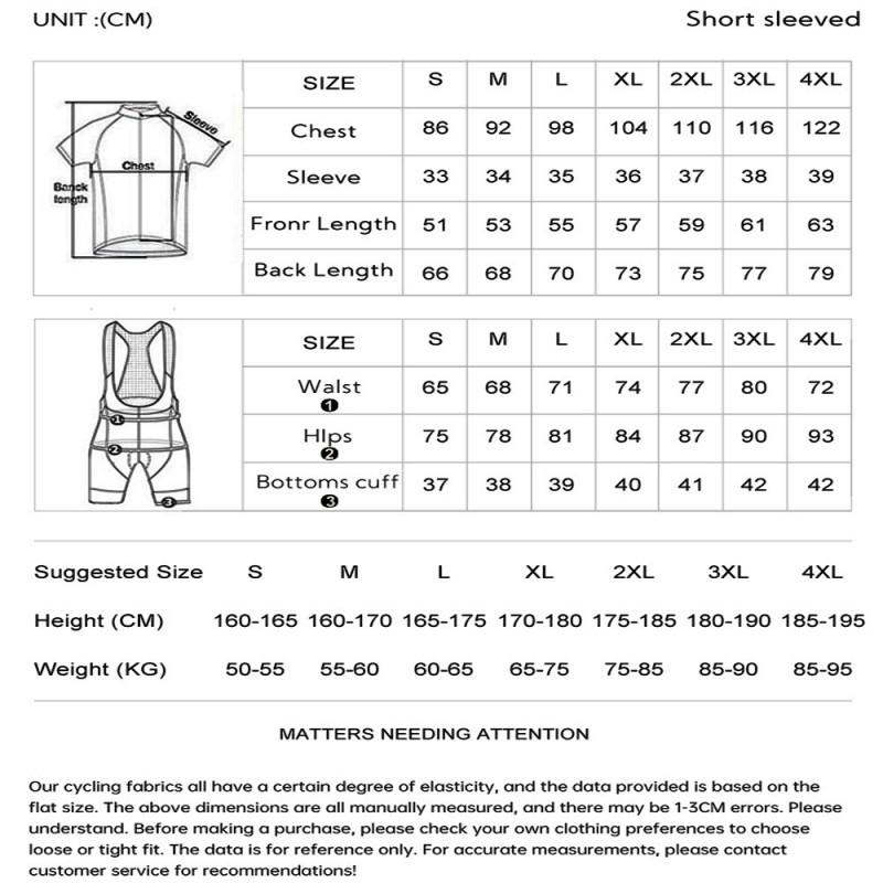 Mens Cycling Jersey Bib Shorts Set Breathable Quick-Dry Road Mountain Bike Apparel