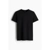 Футболка HM slim fit из хлопка, черная