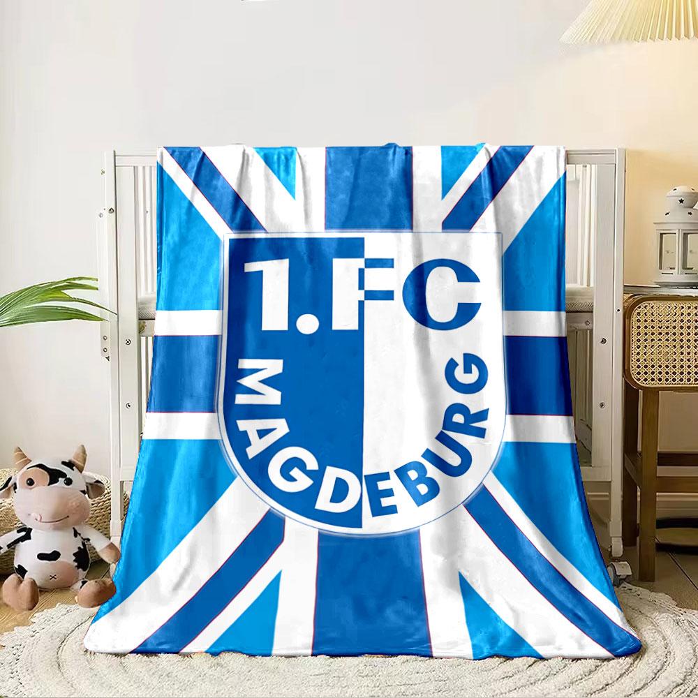 1.FC Magdeburg Colorful Logo for all seasons blanket lunch break throw gift