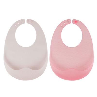 Силиконовый нагрудник Yekko Mom Jelly, комплект из 2 предметов, кремово-красный, нежно-розовый, 1 комплект