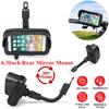 6.3" Bike Bicycle Mobile Phone Holder Stand Motorcycle Rearview Mirror Mount Bag
