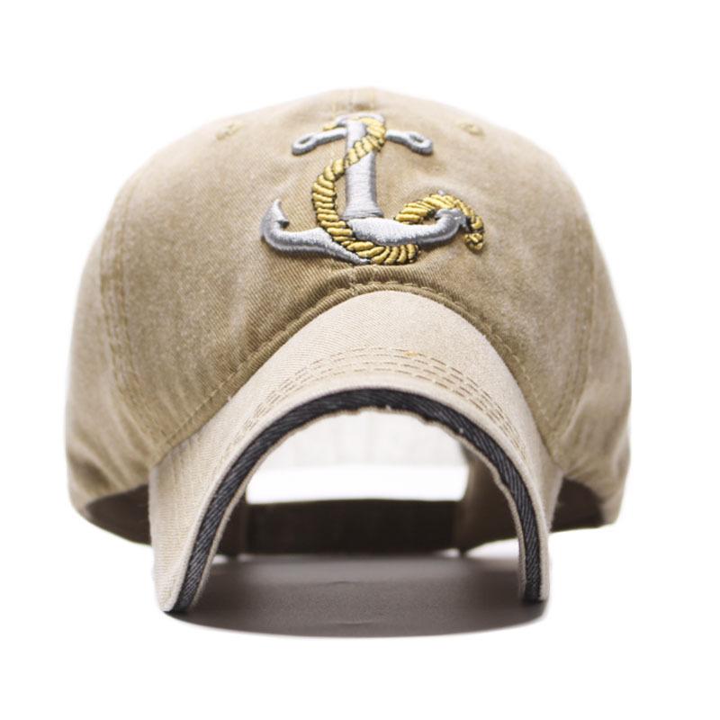 New anchor baseball cap, washed denim anchor hat, retro cap for men and women