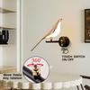 Touch Switch ON/OFF LED Wall Lamps for Bedside Bedroom Gold Silver Magpie Bird LED Wall Lights Wall Sconce for Corridor Aisle