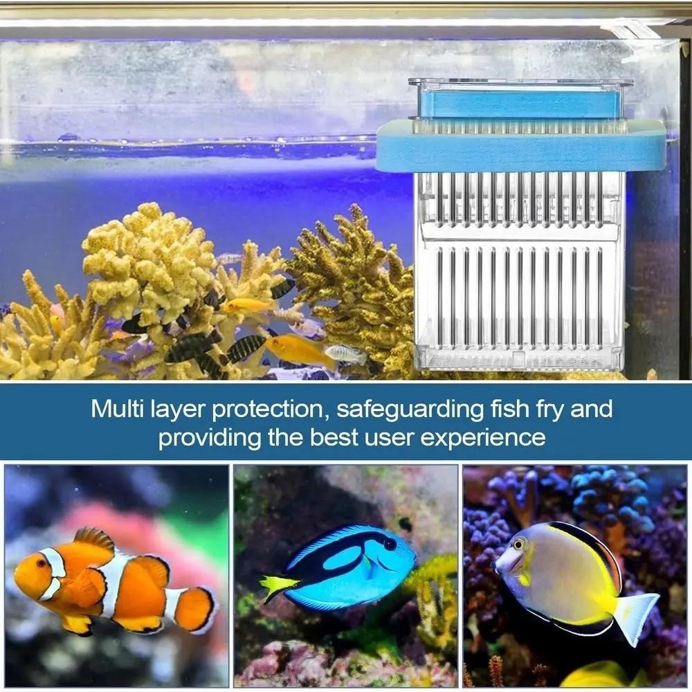 Permeable Floating Hatching Box Transparent Fish Tank Divider Mother Fish Incubator  For Small Fish