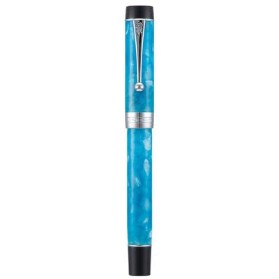 Jinhao 100 Классическая перьевая ручка Небесно-голубая Сверхтонкое перо Конвертер и Набор пенал Ручка, Целлулоид, Перо,