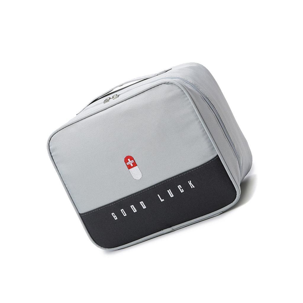 Medicine Storage Bag Large Capacity Portable Handheld Medicament Carrier Case for Home Travel