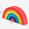 1 набор деревянных игрушек-пазлов Rainbow Building Blocks