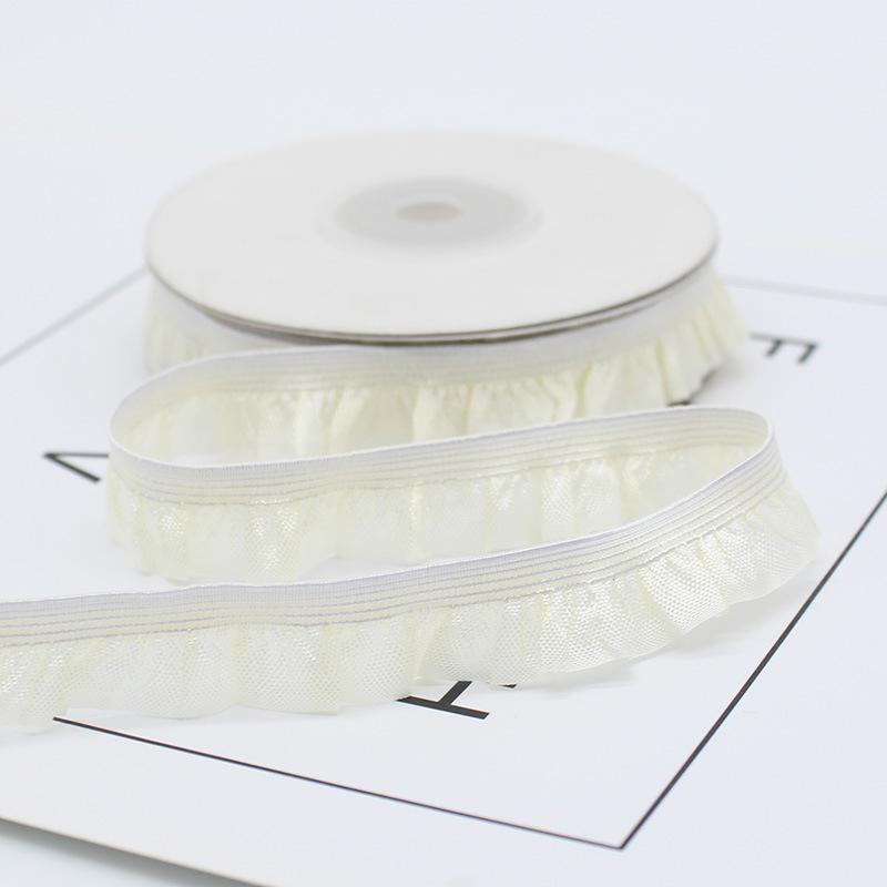 Bluebird 15Mm Unilateral Fungus Lace Webbing Wrinkled Elastic Belt Ruffle Edge Elastic Band Baby Clothes Pet Clothes