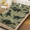 1 шт. Серо-зеленая простыня на резинке с 3D-принтом дракона, 100% полиэстер, прочная простыня для домашней спальни, декор, подарок на день рождения