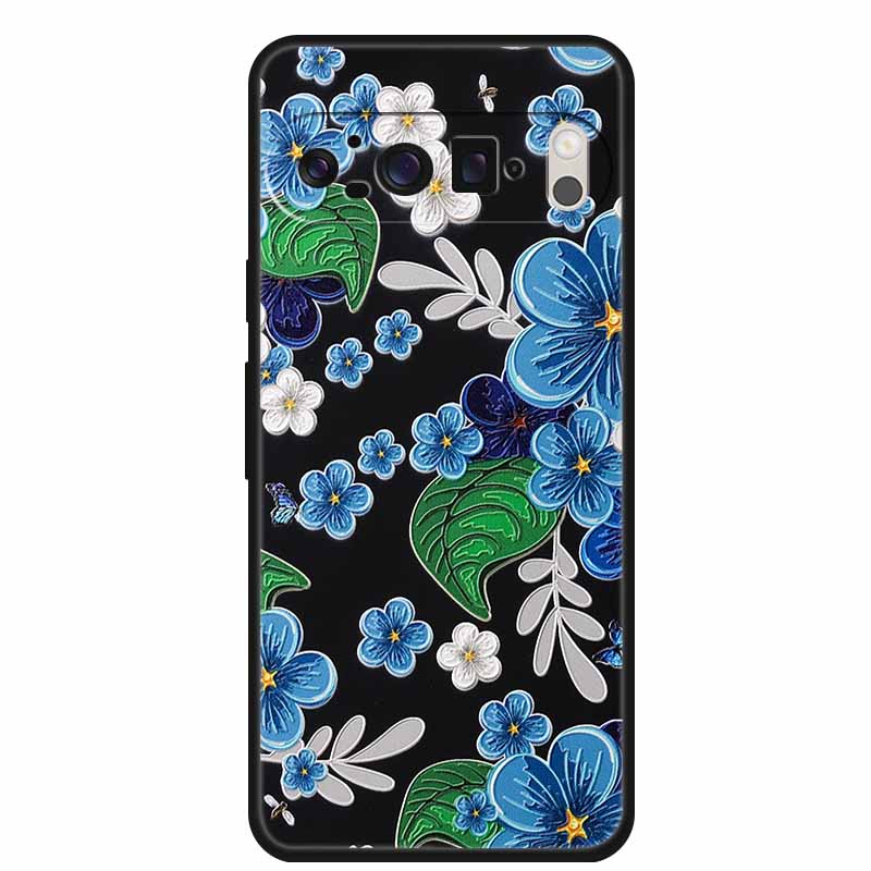 3D Тисненая Крышка Для Google Pixel 9 Pro XL / Pixel 9 Pro / Чехол Pixel 9 Цветочный Рельеф Мягкий Силиконовый Чехол Для Google Pixel 9