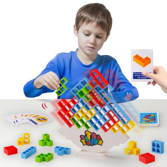 16/32/48/64 шт./компл. Игрушка-конструктор DIY для детей и взрослых, складывающиеся блоки, игрушка-головоломка, игра-баланс, устойчивая к падениям, игрушечные блоки